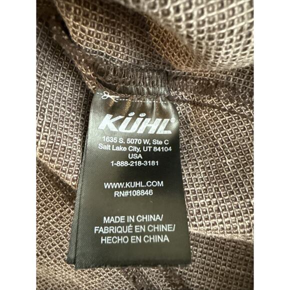 KÜHL 5 Panel Russet Brown Soft Waffle Textured Button Down Shirt Men’s S - Picture 8 of 13